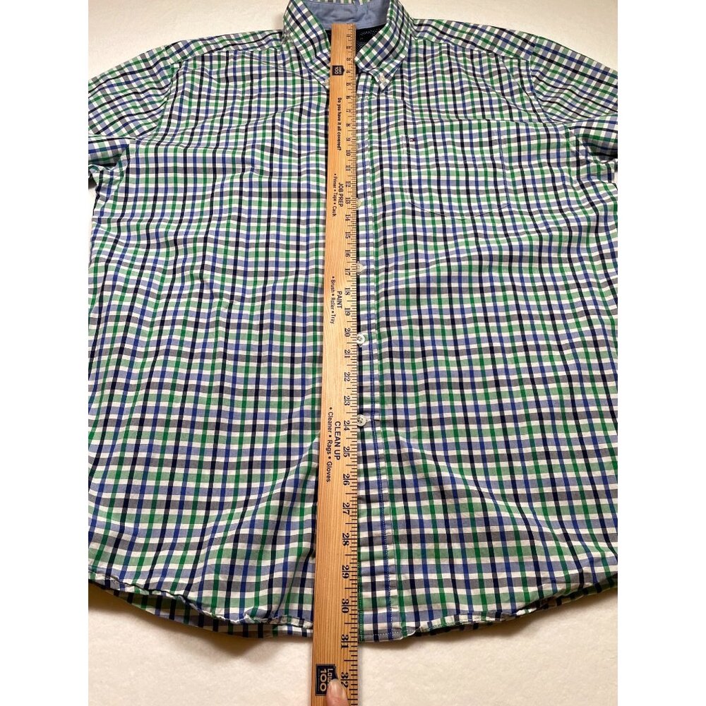 Tommy Hilfiger Men's Plaid Short Sleeve Button Down Shirt Size XL - Picture 5 of 7